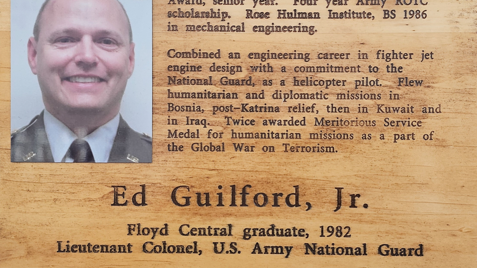 Ed Guilford, Jr. FCHS Plaque 2010