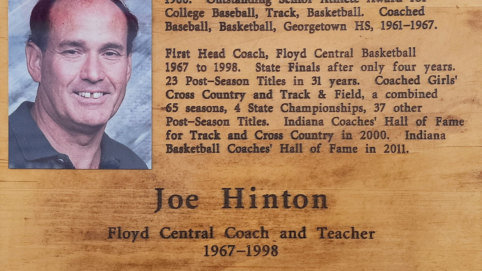 Joe Hinton FCHS Plaque 2010